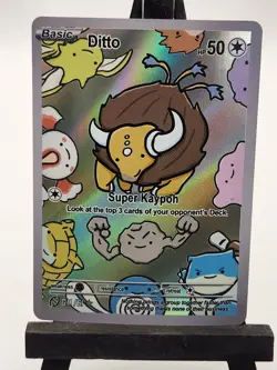 Ditto (Tauros) - Holo Foil - After Skool Hobby Series 2 Fan Art- Pokemon - Image 1