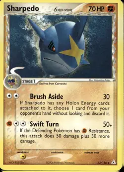 Sharpedo 53/110 Uncommon EX Holon Phantoms Pokemon - Image 1