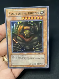 Sanga of the Thunder MRD-025 Super Rare Yugioh Misprint Foil Bleed - Image 1