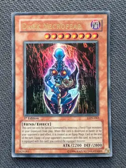 Yugioh Dark Necrofear 1st Edition Ultra Rare LON-065 NM - Image 1