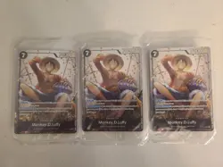 X3 One Piece Monkey D. Luffy P-075 English Promo Tin Set Vol 2 Exclusive Sealed - Image 1