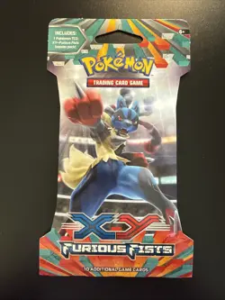 Pokemon Furious Fists 10-Card Sealed Sleeved Booster Pack Mega Lucario - Image 1