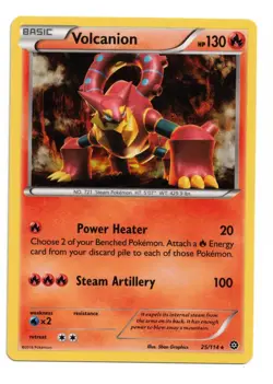 Pokemon Card: Volcanion CRACKED ICE HOLO 25/114 XY Steam Siege Rare! NM - Image 1