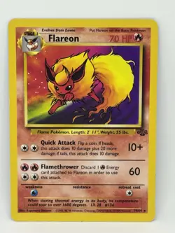 Pokemon TCG Flareon #19/64 Jungle Non Holo 1999 WOTC VTG Rare Card 1999 - Image 1