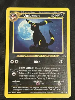 Pokemon Umbreon Neo Discovery Holo Rare Card 13/75 LP Nice Holo! - Image 1