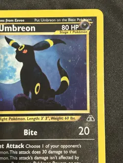 Pokemon Umbreon Neo Discovery Holo Rare Card 13/75 LP Nice Holo! - Image 4