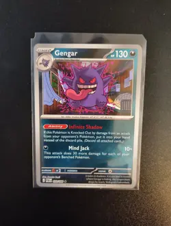Pokemon Gengar 050/088 POR EN Stage 2 HP130 Mind Jack Rare Nintendo TCG Card - Image 1