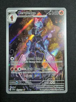 Pokemon TCG Ceruledge Illustration Rare Holo Card Sv08: Surging Sparks 197/191 - Image 1