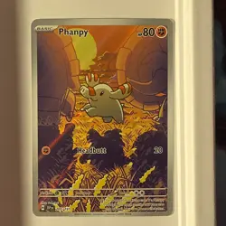 Pokemon Phanpy 205/191 Sv08 Surging Sparks Illustration Rare Holo Card - Image 1