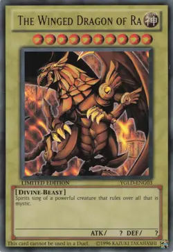Yugioh The Winged Dragon of Ra YGLD-ENG03 Ultra Rare LP - Image 1