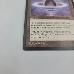 Vintage 1997 MTG Tempest Lotus Petal Card Near Mint - Image 2