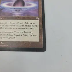 Vintage 1997 MTG Tempest Lotus Petal Card Near Mint - Image 3