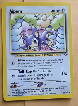 Aipom 26/111 -1st Edition- Neo Genesis Pokemon Card - Image 1