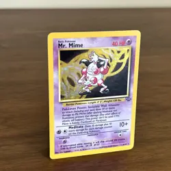 Pokemon TCG Mr. Mime Jungle Holo Card 6/64 Unlimited Rare MP - Image 2