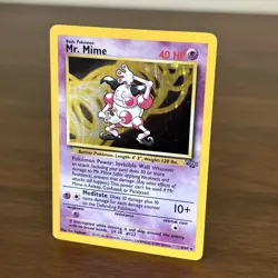 Pokemon TCG Mr. Mime Jungle Holo Card 6/64 Unlimited Rare MP - Image 3