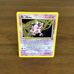 Pokemon TCG Mr. Mime Jungle Holo Card 6/64 Unlimited Rare MP - Image 4