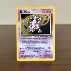Pokemon TCG Mr. Mime Jungle Holo Card 6/64 Unlimited Rare MP - Image 5