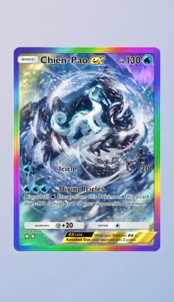Pokemon TCG Pocket - Chien-Pao Ex - Rainbow 2⭐Card - English - Fast delivery - Image 1