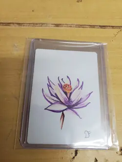 BLACK LOTUS MTG Sketch (Purple/Yellow) Dan Frazier Art Artist Proof SIGNED SWAMP - Image 1