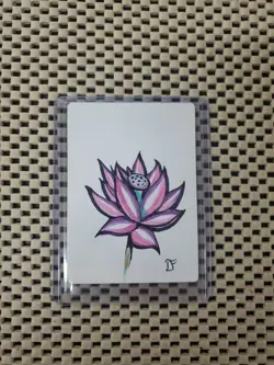 BLACK LOTUS MTG Sketch (Purp/Pink/Wht) Dan Frazier Art Artist Proof SIGNED SWAMP - Image 2
