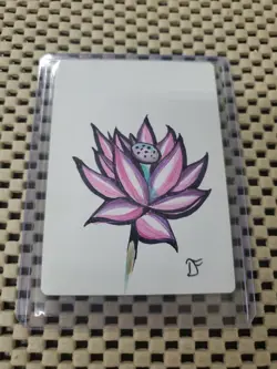 BLACK LOTUS MTG Sketch (Purp/Pink/Wht) Dan Frazier Art Artist Proof SIGNED SWAMP - Image 3