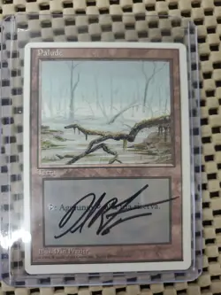BLACK LOTUS MTG Sketch (Green/Brown) Dan Frazier Art Artist Proof SIGNED SWAMP - Image 4