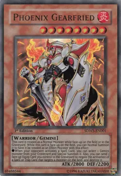 Yugioh Phoenix Gearfried SDWS-EN001 Ultra Rare 1st Edition LP - Image 1