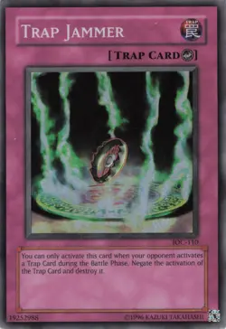 Yugioh Trap Jammer IOC-110 Super Rare LP - Image 1