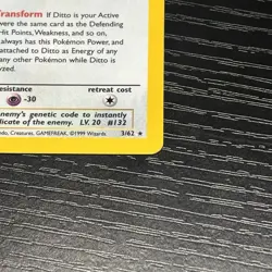 Pokemon TCG Ditto Fossil 3/62 Holo Rare Unlimited 1999 Wizards 50 HP - Image 5