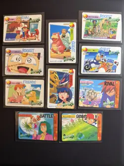 x 10 Pokemon Bandai Carddass Vending Series Cards Anime Pocket Monsters Bundle - Image 1