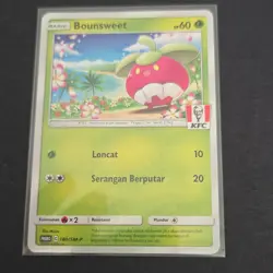 Pokemon Bounsweet KFC Promo 180/SM-P Autographed 60 HP Basic 2020 Card - Image 1