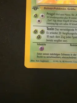 Nidoking 1st Edition Base Set GERMAN Holo Rare 11/102 Pokemon Card - Image 5