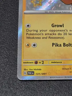 Pikachu 131/091 Holo Shiny Rare SV Paldean Fates 2024 Pokemon - Image 4