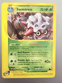 Forretress 56/144 Pokemon Skyridge 2003 WOTC e‑Reader Uncommon NEVER Played - Image 1