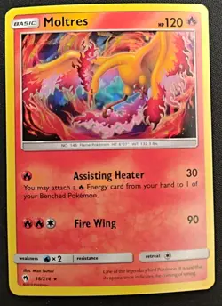 Moltres 38/214 Cracked Ice Holo SM Lost Thunder Theme Deck Exclusive NM - Image 1