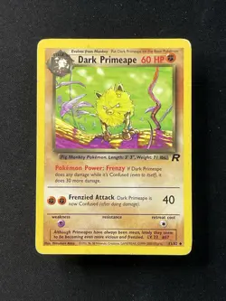 Pokemon Dark Primeape 43/82 Uncommon Team Rocket Vintage HP - Image 1