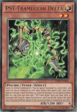 Yugioh PSY-Framegear Delta HSRD-EN032 Rare 1st Edition LP - Image 1