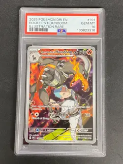 Pokemon Team Rocket's Houndoom 191/182 Sv10: Destined Rivals Holo SIR PSA 10 - Image 1