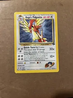 Pokemon Koga's Pidgeotto 27/132 Gym Challenge Rare Unlimited English Wizards - Image 1