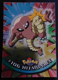 Pokemon Hitmonlee #106 Topps Holo 2000 LP - Image 1
