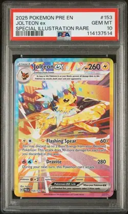JOLTEON EX Prismatic Evolutions Special Illustration Rare #153 PSA 10 Pokemon - Image 1