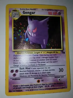 Vintage Pokemon Gengar 5/62 Fossil 1999 Holographic Rare Vintage - Image 1