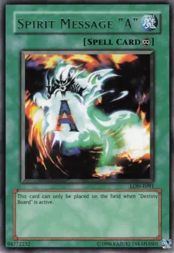 Yugioh Spirit Message "A" LON-E091 Rare NM - Image 1
