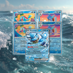 Pokemon 151 Squirtle Wartortle Blastoise ex Evolution Set NM | Free Shipping - Image 1
