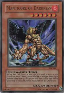 Yugioh Manticore of Darkness IOC-067 Ultra Rare MP - Image 1