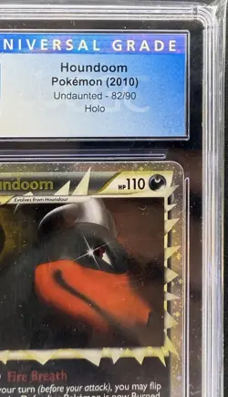 2010 POKEMON HEARTGOLD & SOULSILVER UNDAUNTED #82 HOUNDOOM HOLO PSA 9 - Image 2