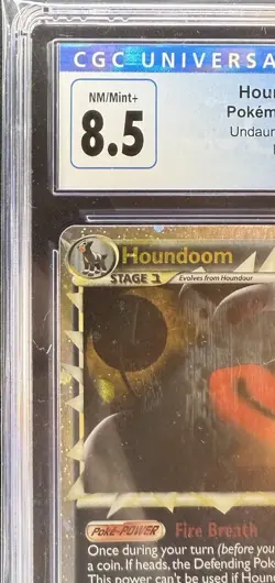 2010 POKEMON HEARTGOLD & SOULSILVER UNDAUNTED #82 HOUNDOOM HOLO PSA 9 - Image 3