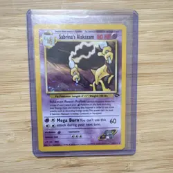 Pokemon Sabrina's Alakazam 16/132 Gym Challenge Holo Rare HP 80 Mega Burn - Image 1
