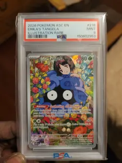 2026 POKEMON ASC EN-ASCENDED HEROES ILLUSTRATION RARE #218 ERIKA'S TANGELA PSA 9 - Image 1