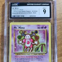 Mr. Mime 013/034 Classic Collection Holo CGC 9 Pokemon TCG Classic - Image 1
